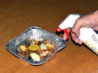 台所ででる野菜の切りくずにホウ酸塩スプレー